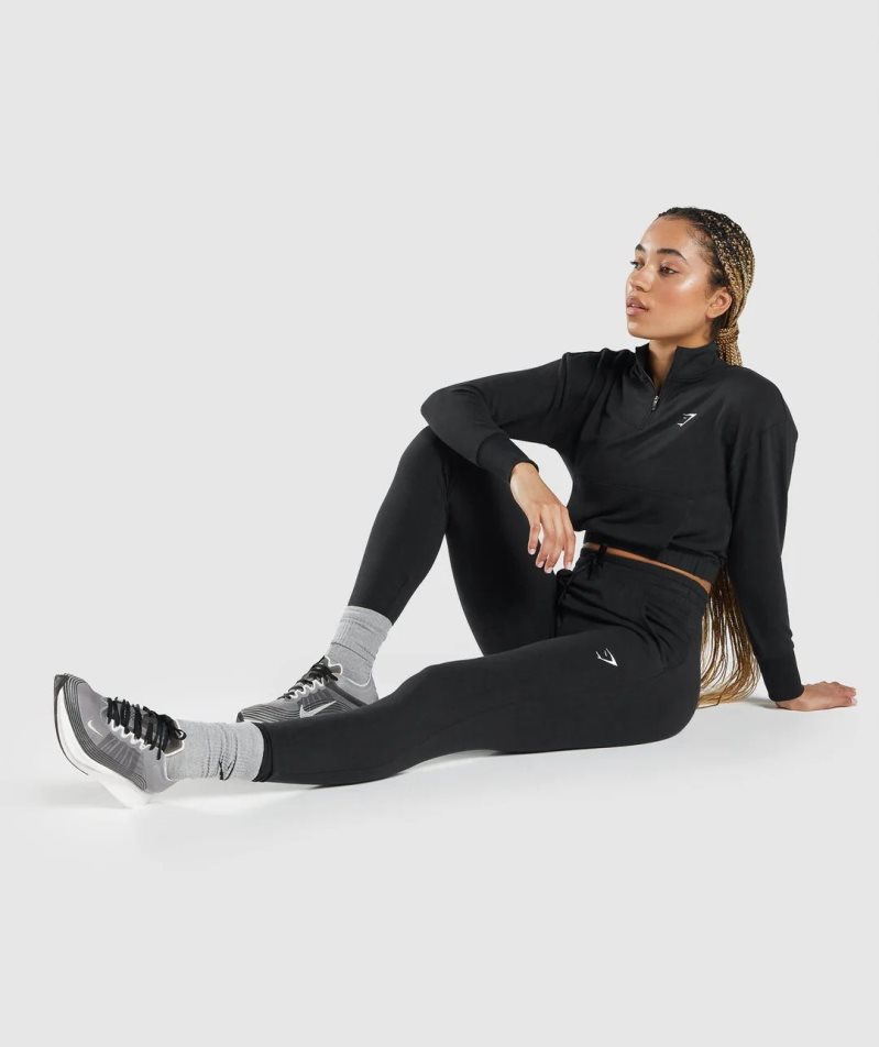 Spodnie Do Biegania Gymshark Pippa Treningowe Damskie Czarne | PL 781RNW